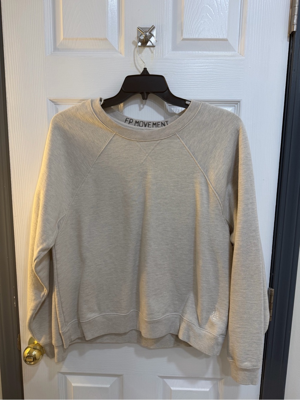 Free People Cream Crewneck Sweatshirt